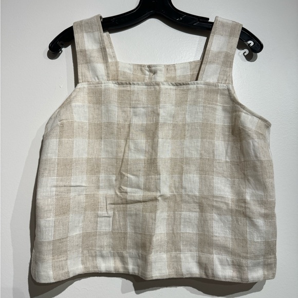 Madewell Linen-Blend Sunside Button-Back Top: Undyed Edition Size 0 - Picture 4 of 7